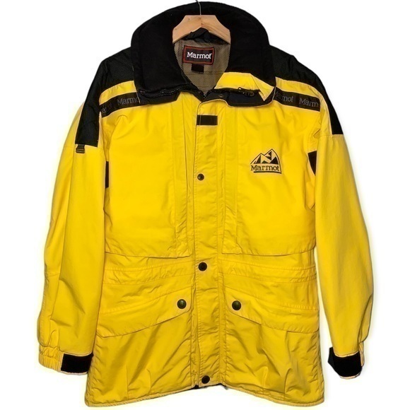 Marmot Other - Marmot Men’s Size M Yellow Black Goretex Performance Shell Coat Jacket